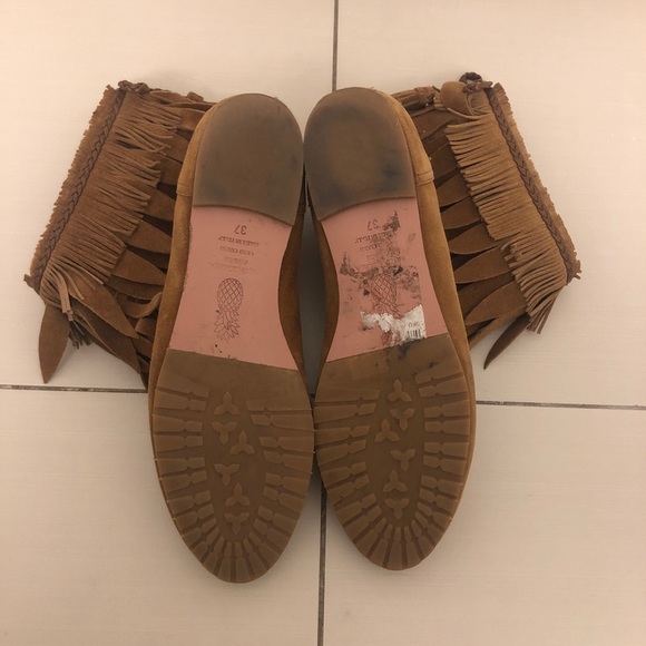 Aquazurra Suede Fringe Booties - Picture 3 of 6